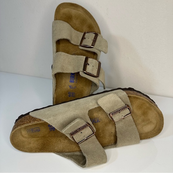 Birkenstock Taupe Suede Buckle Sandals main image 5